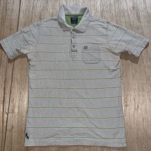 Vintage DC‎ Shoes Co Striped Polo Shirt Men Small Skateboarding